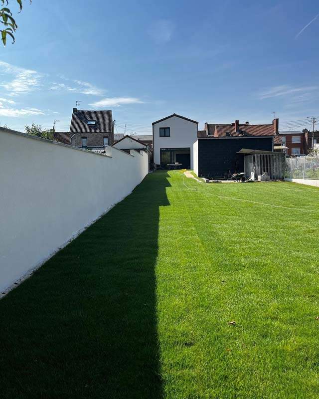 Installation de gazon en rouleau près d'Arras