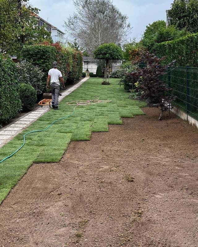 Service de pose du gazon en rouleau près d'Arras